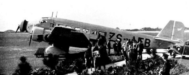 zs-afb ju-52 of saa at durban